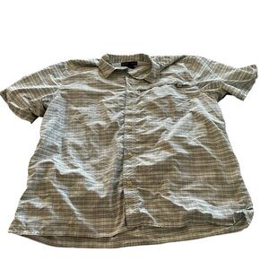 Exofficio Men's Gray Plaid Button Down Shirt